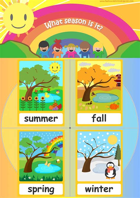 Seasons Flashcards Teach Seasons Free Flashcards Amp Posters