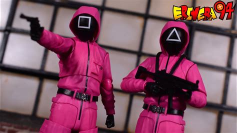 Sh Figuarts Squid Game Masked Soldier Manager And Worker Figure Sh Figuarts Squid Game Masked Soldier Manager And Worker Figure