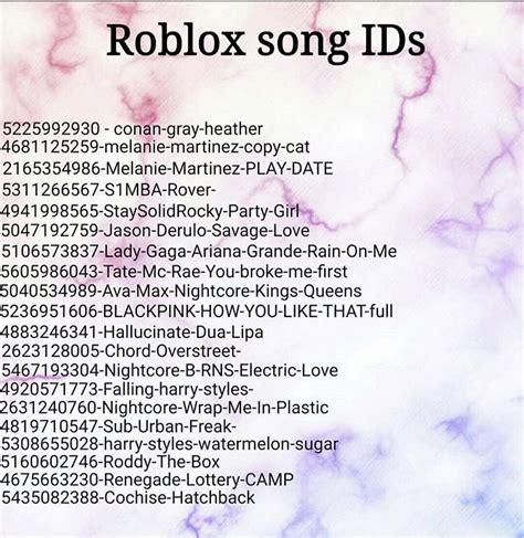 Roblox Song ID Code