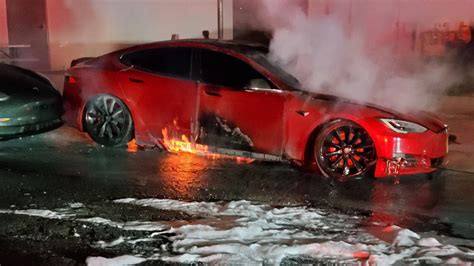 Tesla Catches Fire Incident Reported