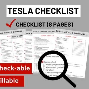 5 Tesla Checklist
