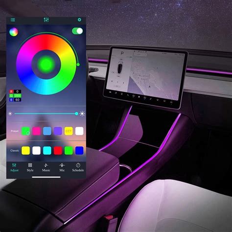 Tesla Model 3 Model Y Neon Light Tubes Rgb Interior Led Strip Lights Tesla Model 3 Model Y Neon Light Tubes Rgb Interior Led Strip Lights