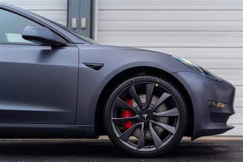 Tesla Model 3 Satin Matte Midnight Silver Satin Guard Clearbra Ppf