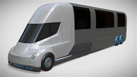 Tesla Semi Truck Rv Styling Buy Royalty Free 3D Model By Kolani3d Tesla Semi Truck Rv Styling Buy Royalty Free 3D Model By Kolani3d