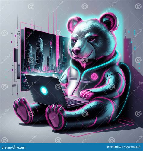 The Cyberbear Ai Generated Stock Illustration Illustration Of