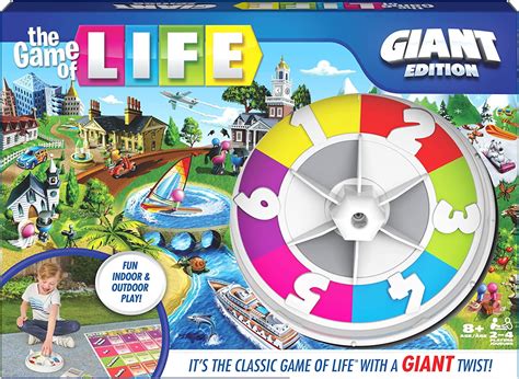 The Game Of Life Giant Edition Family Board Game Indoor Outdoor Fun