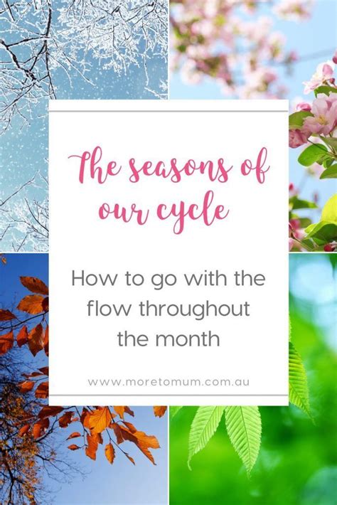 The Seasons Of Our Cycle How To Go With The Flow Throughout The Month