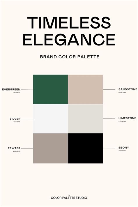 Timeless Elegance Color Palette For Brands W Pairing And Contrast Guide