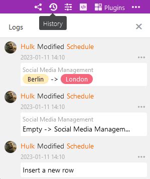 Undo Changes Via The Logs Seatable