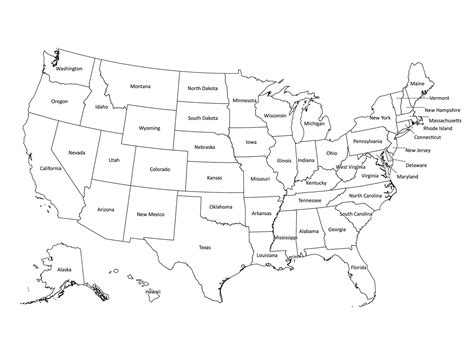 Us Map Labeled States