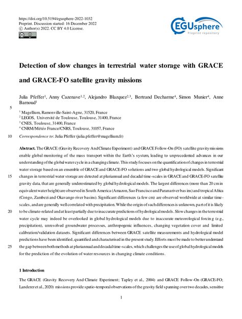Water Storage Science Grace Fo Water Storage Science Grace Fo