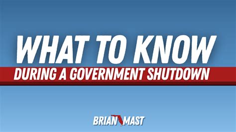 What Happens During The Federal Government Shutdown Blog Congressman Brian Mast