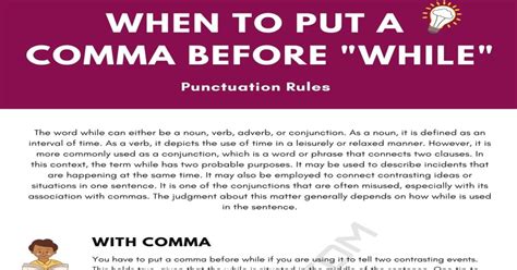 When To Put A Comma Before While Useful Rules And Examples 7Esl When To Put A Comma Before While Useful Rules And Examples 7Esl