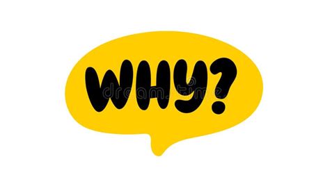 Why Question Word Speech Bubble Why Text Vector Word Illustration