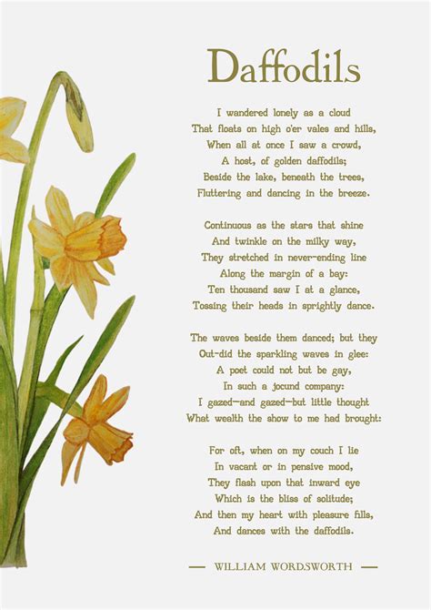William Wordsworth Daffodils