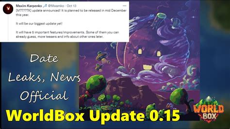 When Is the Worldbox Update Release Date Announced?